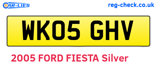 WK05GHV are the vehicle registration plates.