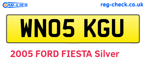 WN05KGU are the vehicle registration plates.