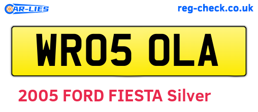 WR05OLA are the vehicle registration plates.