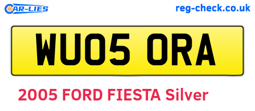 WU05ORA are the vehicle registration plates.