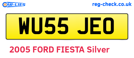 WU55JEO are the vehicle registration plates.