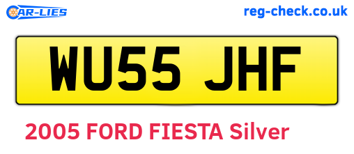 WU55JHF are the vehicle registration plates.