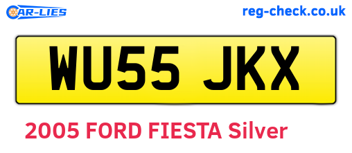 WU55JKX are the vehicle registration plates.