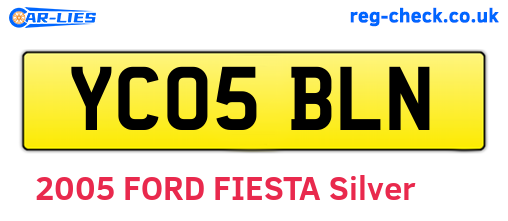 YC05BLN are the vehicle registration plates.