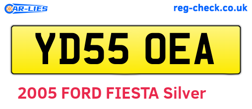 YD55OEA are the vehicle registration plates.