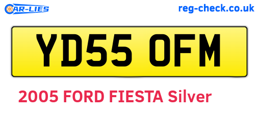 YD55OFM are the vehicle registration plates.