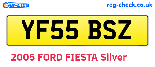 YF55BSZ are the vehicle registration plates.