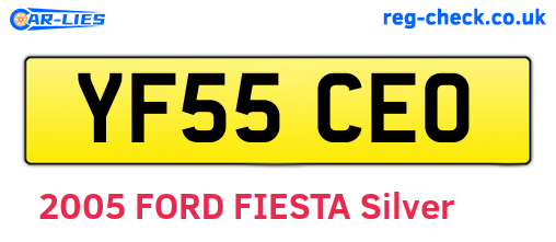 YF55CEO are the vehicle registration plates.