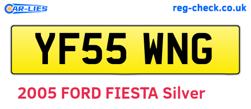 YF55WNG are the vehicle registration plates.