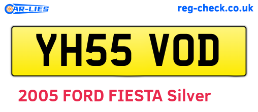 YH55VOD are the vehicle registration plates.