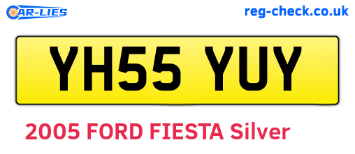 YH55YUY are the vehicle registration plates.