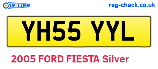YH55YYL are the vehicle registration plates.