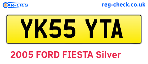 YK55YTA are the vehicle registration plates.