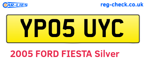 YP05UYC are the vehicle registration plates.