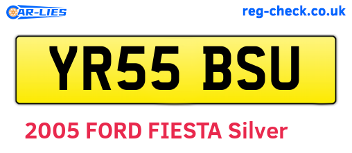 YR55BSU are the vehicle registration plates.
