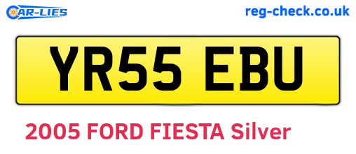 YR55EBU are the vehicle registration plates.