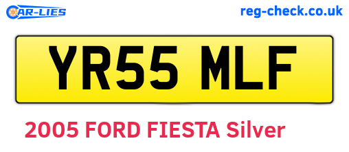 YR55MLF are the vehicle registration plates.