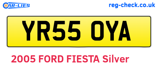 YR55OYA are the vehicle registration plates.