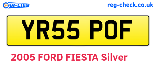 YR55POF are the vehicle registration plates.