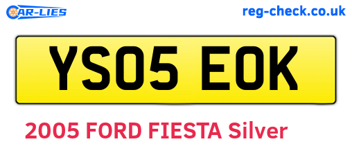 YS05EOK are the vehicle registration plates.