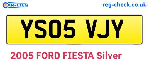 YS05VJY are the vehicle registration plates.