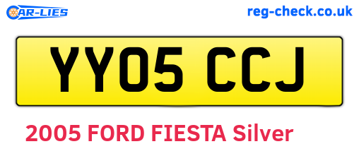 YY05CCJ are the vehicle registration plates.