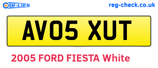 AV05XUT are the vehicle registration plates.