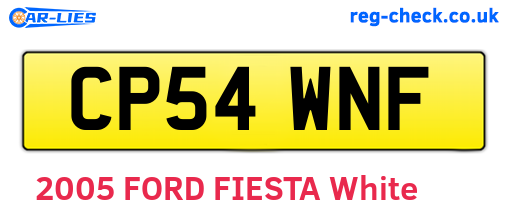 CP54WNF are the vehicle registration plates.