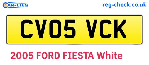CV05VCK are the vehicle registration plates.