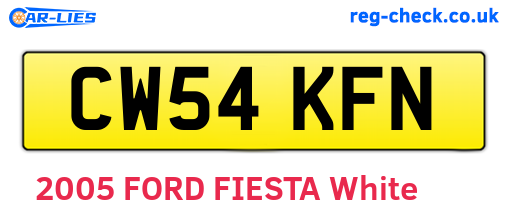 CW54KFN are the vehicle registration plates.