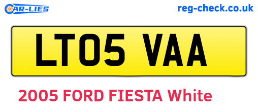 LT05VAA are the vehicle registration plates.