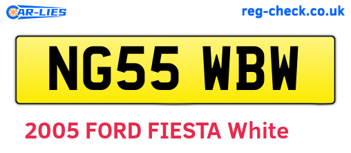 NG55WBW are the vehicle registration plates.