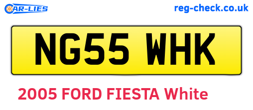 NG55WHK are the vehicle registration plates.