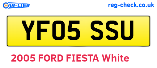 YF05SSU are the vehicle registration plates.