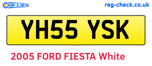 YH55YSK are the vehicle registration plates.