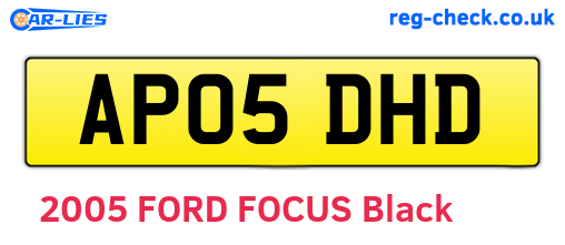 AP05DHD are the vehicle registration plates.