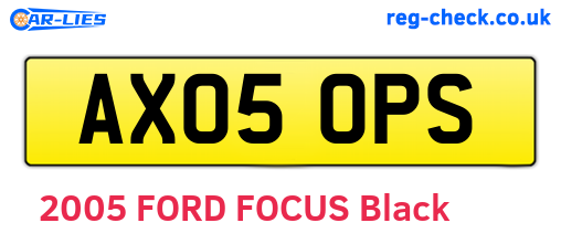AX05OPS are the vehicle registration plates.