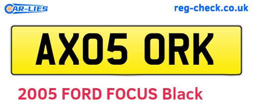 AX05ORK are the vehicle registration plates.