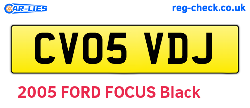 CV05VDJ are the vehicle registration plates.