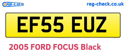 EF55EUZ are the vehicle registration plates.