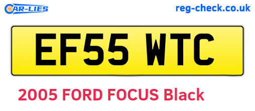EF55WTC are the vehicle registration plates.