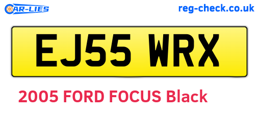 EJ55WRX are the vehicle registration plates.