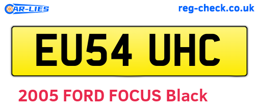 EU54UHC are the vehicle registration plates.