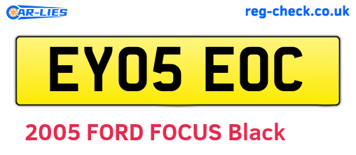EY05EOC are the vehicle registration plates.