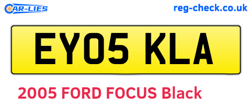 EY05KLA are the vehicle registration plates.