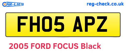 FH05APZ are the vehicle registration plates.