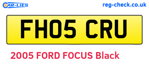 FH05CRU are the vehicle registration plates.