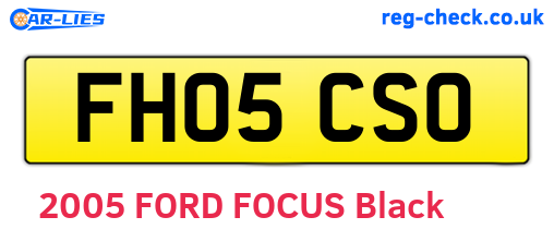 FH05CSO are the vehicle registration plates.
