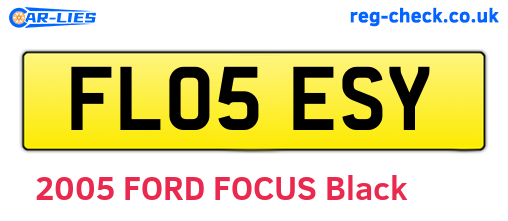 FL05ESY are the vehicle registration plates.