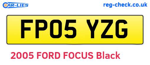 FP05YZG are the vehicle registration plates.